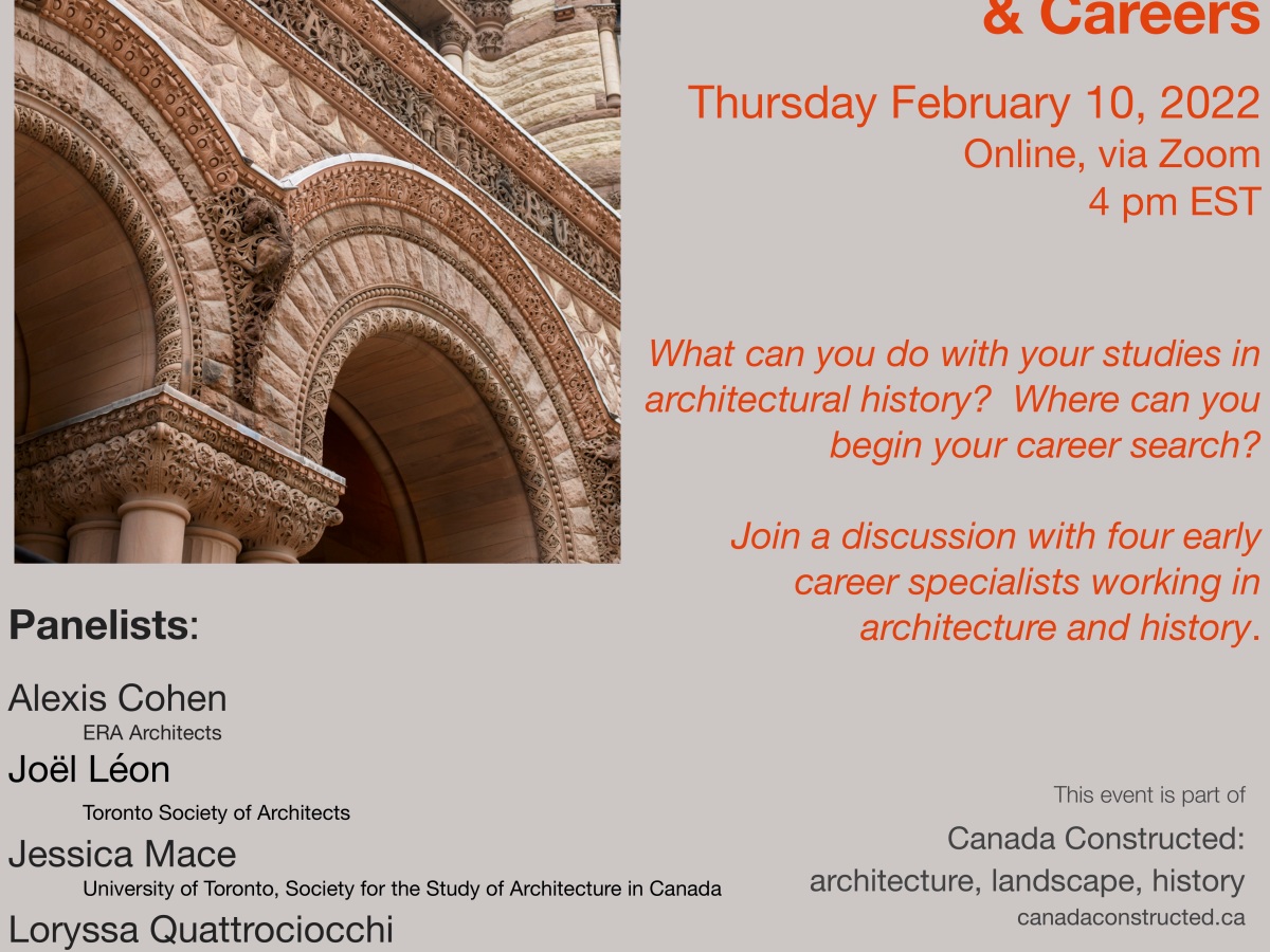 Event Announcement! Architectural History: Careers & Opportunities